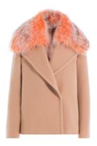 Emilio Pucci Emilio Pucci Virgin Wool Jacket With Raccoon Fur Collar - Rose