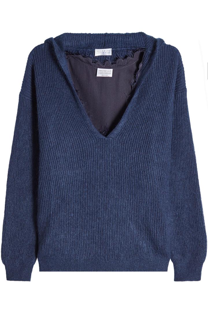 Brunello Cucinelli Brunello Cucinelli Knit Hoody With Satin Top