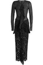 Proenza Schouler Proenza Schouler Floor Length Dress With Silk Chiffon And Lace