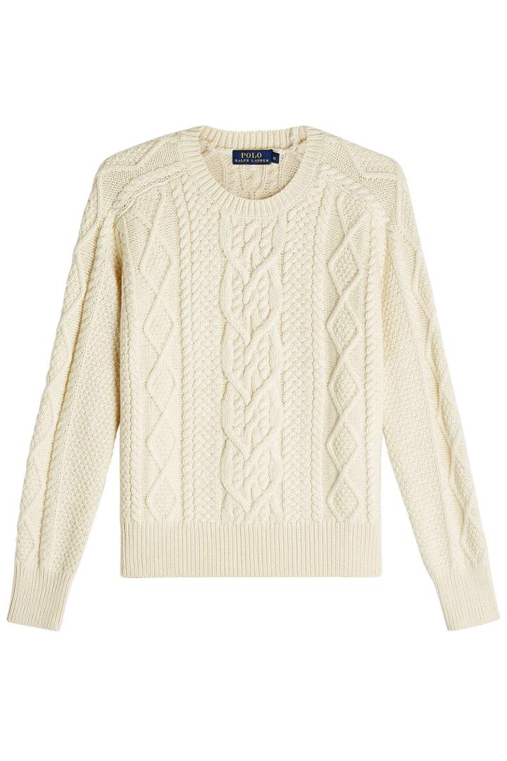 Ralph Lauren Polo Ralph Lauren Polo Cable Knit Cotton Pullover - Beige