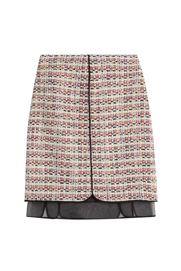 Giambattista Valli Giambattista Valli Bouclé Skirt With Chiffon