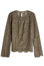 Diane Von Furstenberg Diane Von Furstenberg Lace Top With Cotton - Green