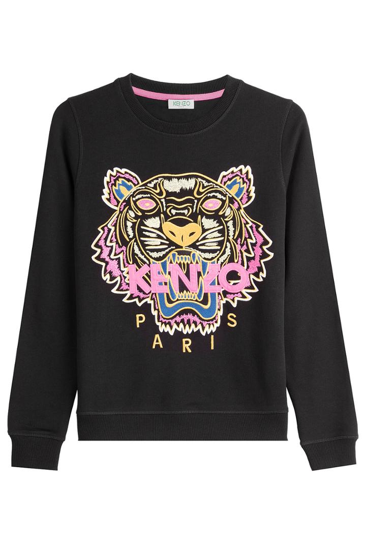 Kenzo Kenzo Cotton Logo Statement Sweatshirt - Black