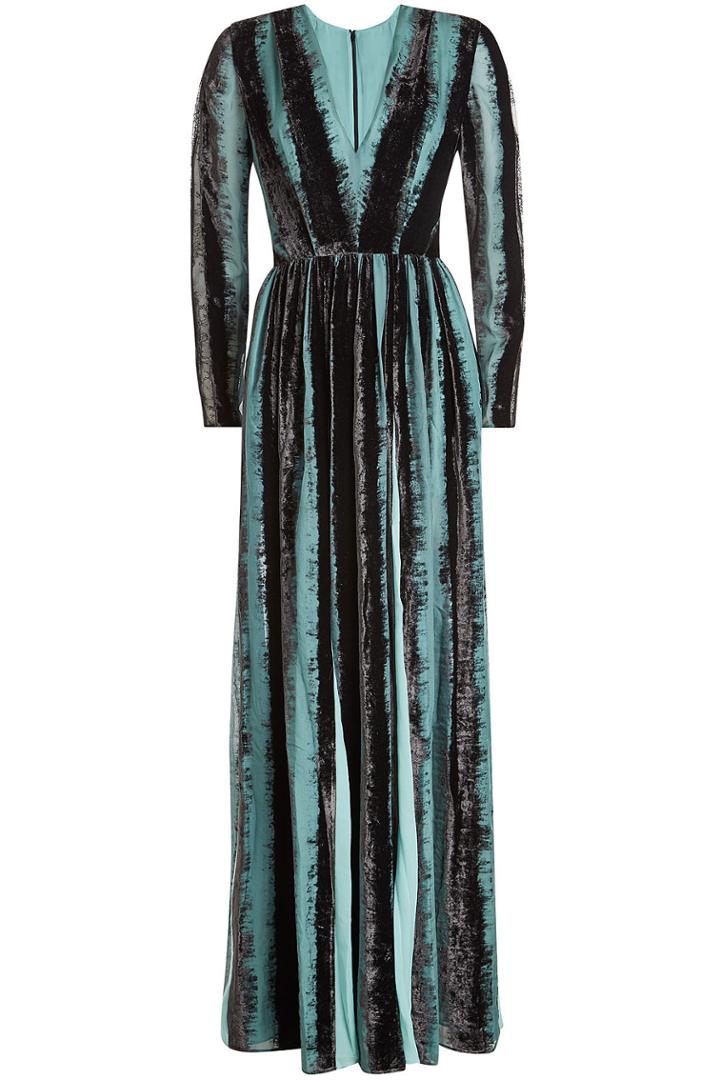 Elie Saab Elie Saab Velvet Gown With Silk