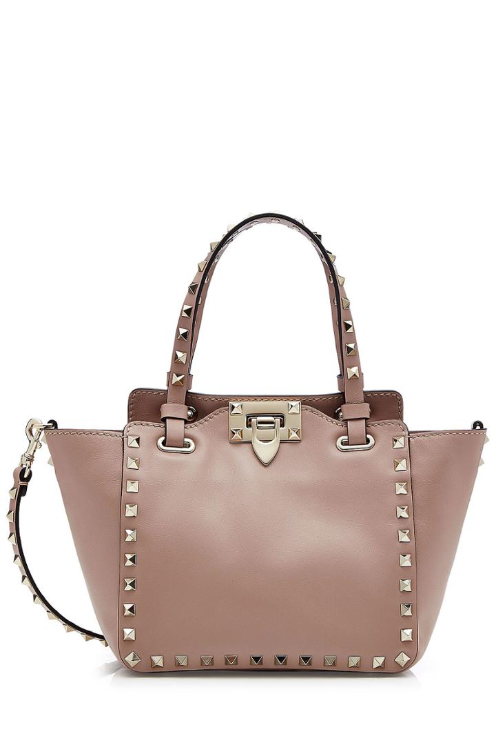 Valentino Valentino Rockstud Mini Leather Tote - Purple