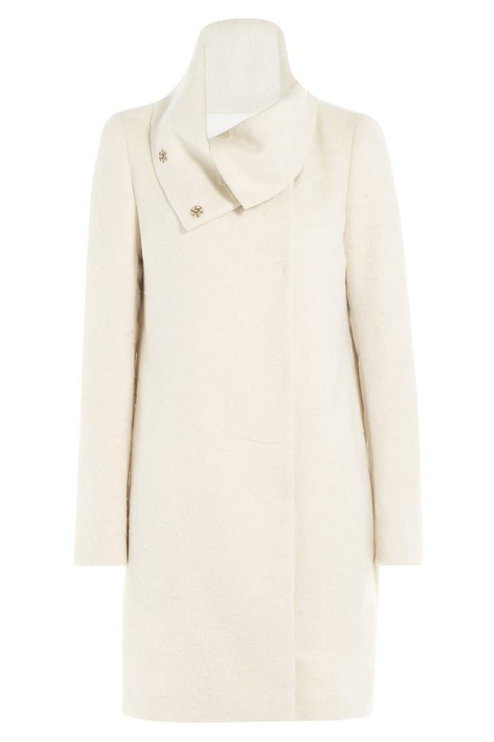Vionnet Vionnet Coat With Lama Hair And Wool - None