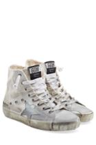 Golden Goose Golden Goose Francy High-top Sneakers With Leather - White