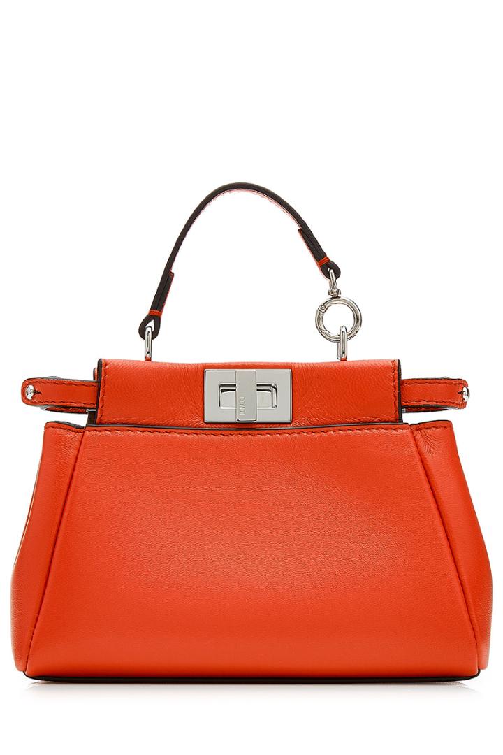 Fendi Fendi Peek-a-boo Micro Leather Tote