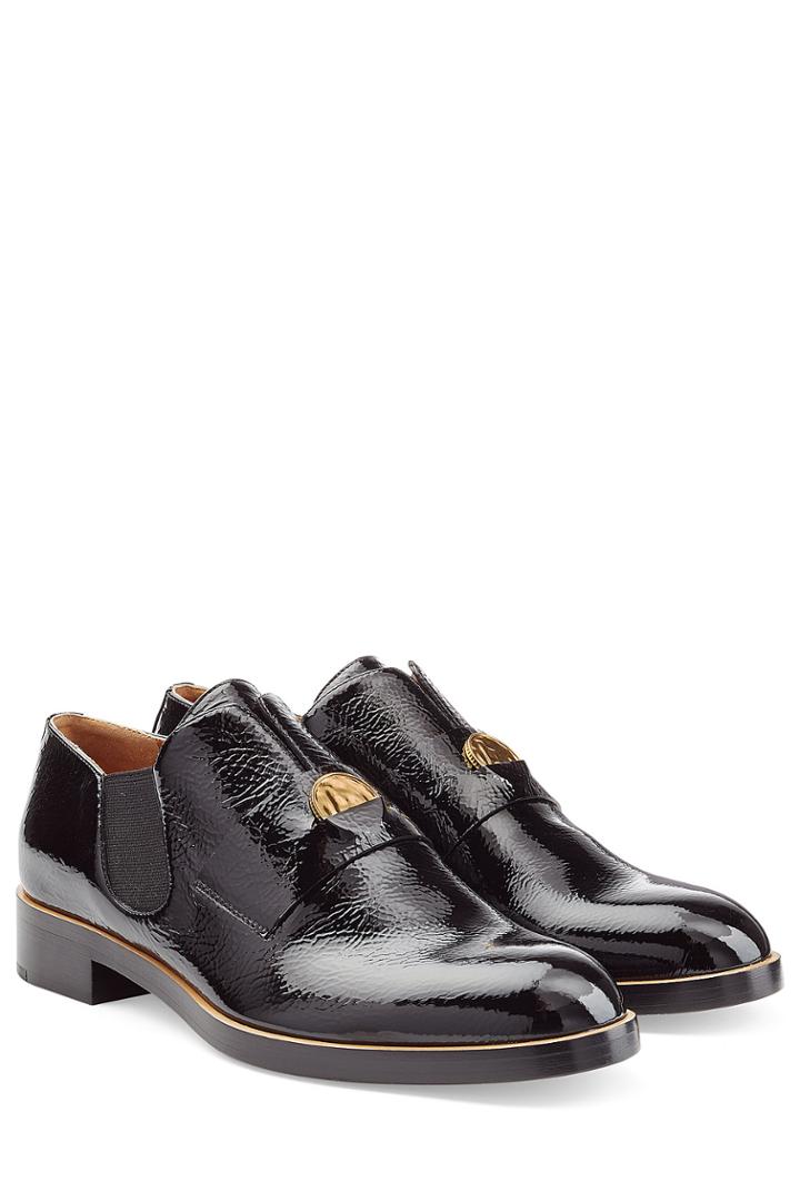 Chloé Chloé Patent Leather Loafers - Black
