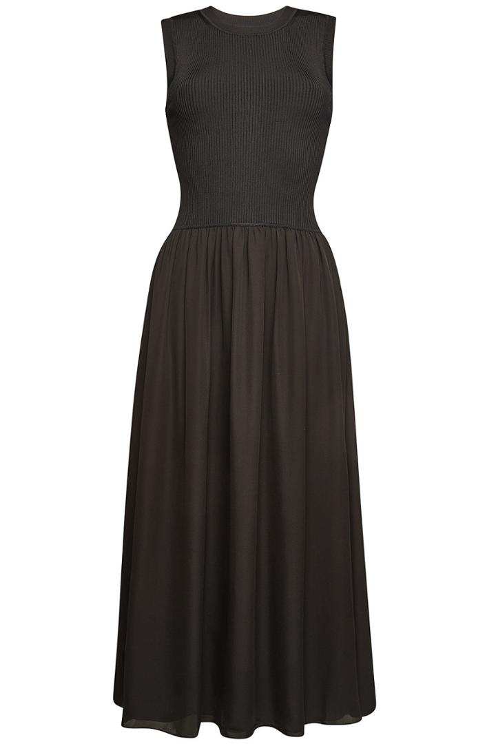 Theory Theory Sleeveless Maxi Dress With Silk