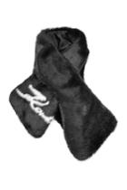 Karl Lagerfeld Karl Lagerfeld Faux Fur Scarf - Black