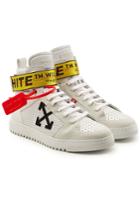 Off-white Off-white Leather High-top Sneakers With Suede