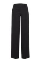 Dkny Dkny Wide Leg Wool Pants - Black