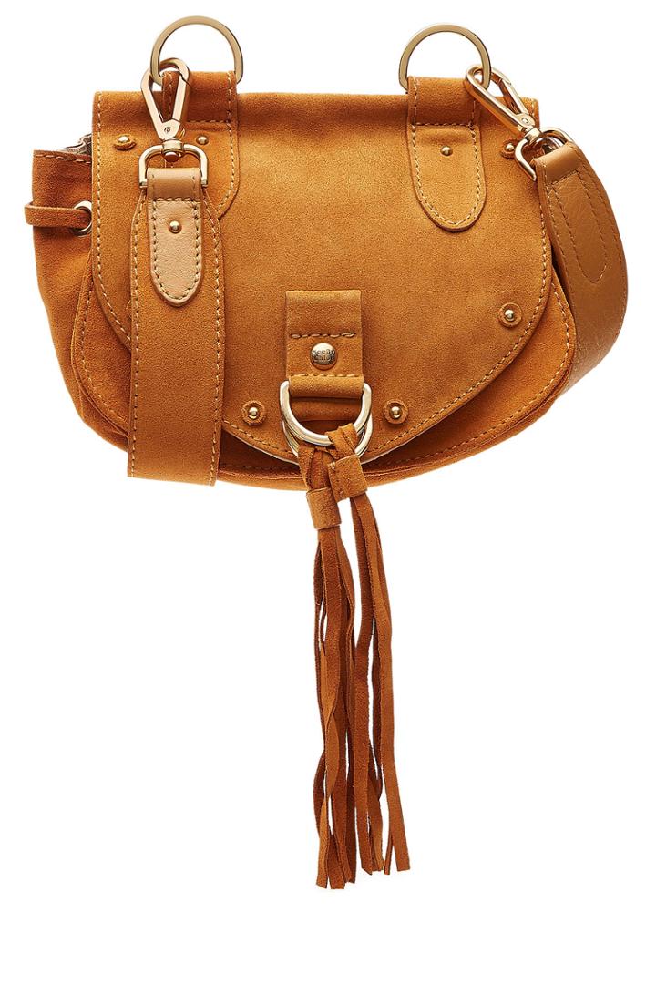 See By Chloé See By Chloé Suede Shoulder Bag - Camel