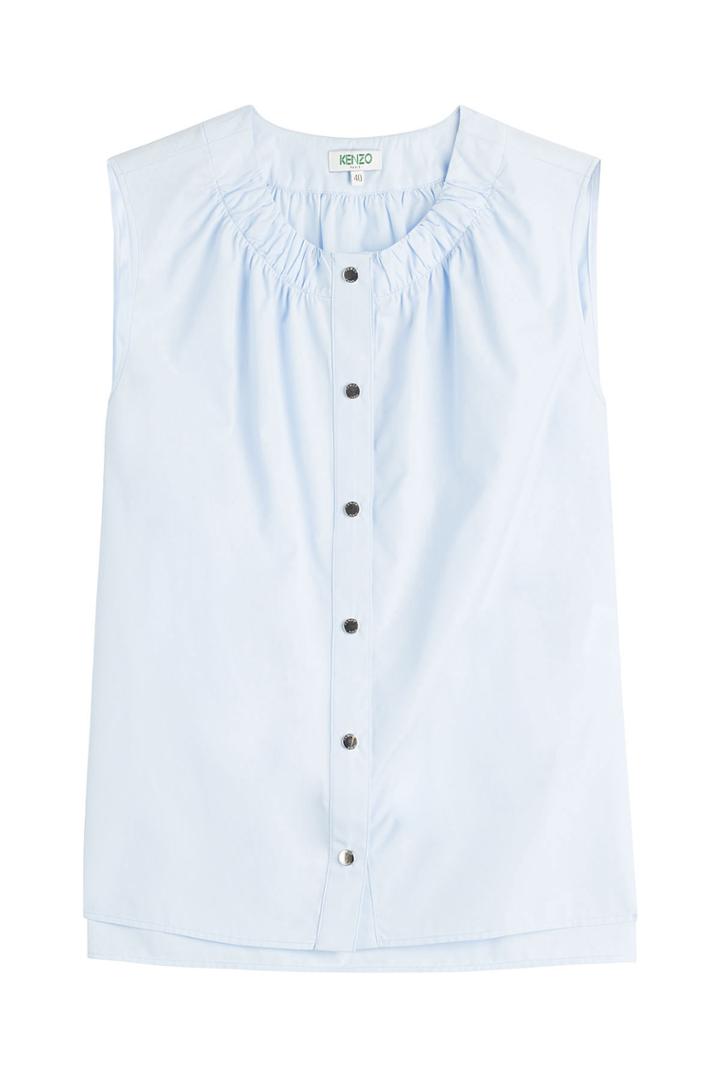Kenzo Kenzo Sleeveless Cotton Blouse - Blue