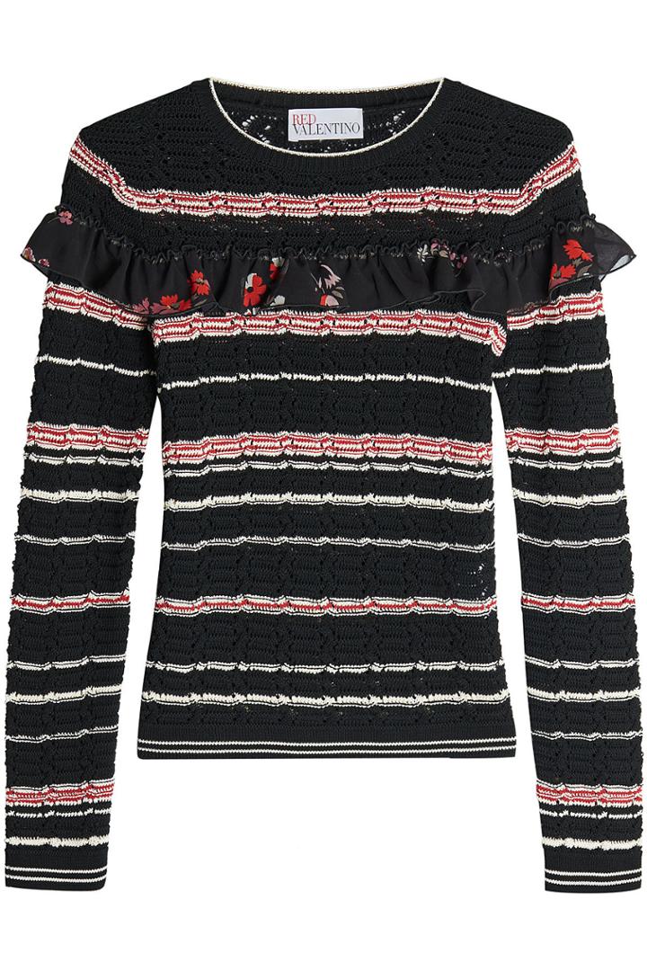 R.e.d. Valentino R.e.d. Valentino Striped Knitted Top