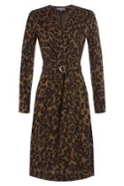 Salvatore Ferragamo Salvatore Ferragamo Leopard Print Wool Dress - Animal Prints