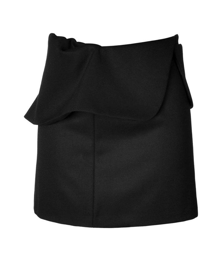 J.w. Anderson Wool Mini-skirt With Ruffled Waist