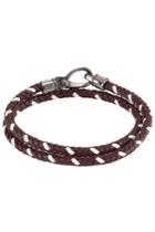 Tod's Tod's Braided Leather Wrap Bracelet - Red