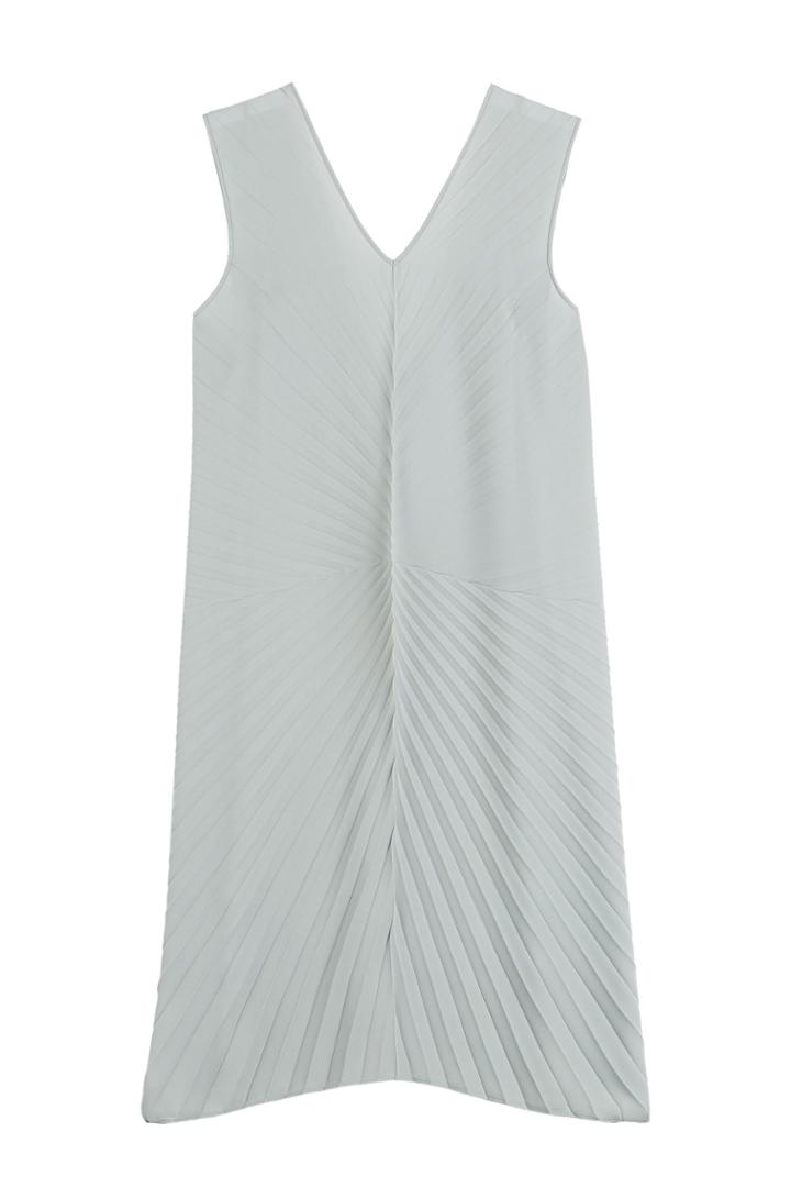 Maison Margiela Maison Margiela Pleated Crepe Dress - Blue