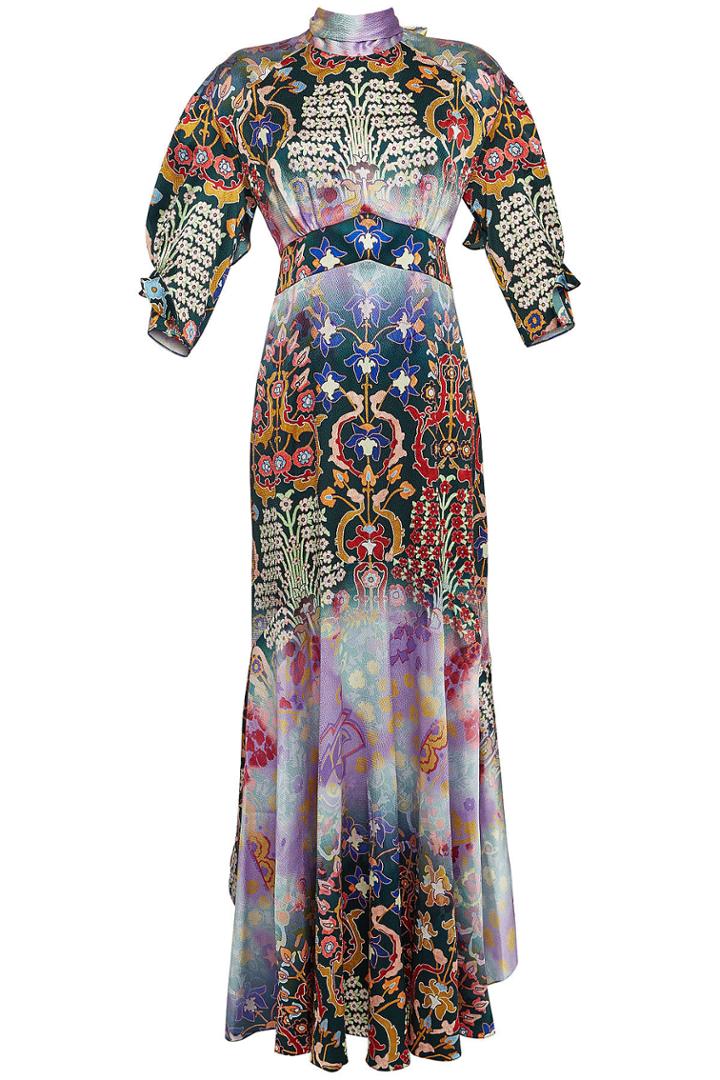 Peter Pilotto Peter Pilotto Printed Silk Evening Gown