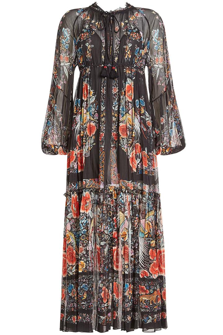 Roberto Cavalli Roberto Cavalli Printed Cotton Maxi Dress