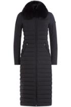 Peuterey Peuterey Quilted Down Coat With Fox Fur Collar - Black