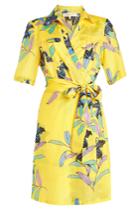 Diane Von Furstenberg Diane Von Furstenberg Printed Wrap Dress In Cotton And Silk