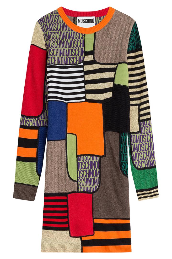 Moschino Moschino Colorblock Wool Dress