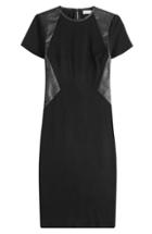Vionnet Leather-paneled Sheath Dress