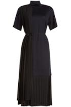 Jil Sander Navy Jil Sander Navy Cotton Dress With Pleated Panels