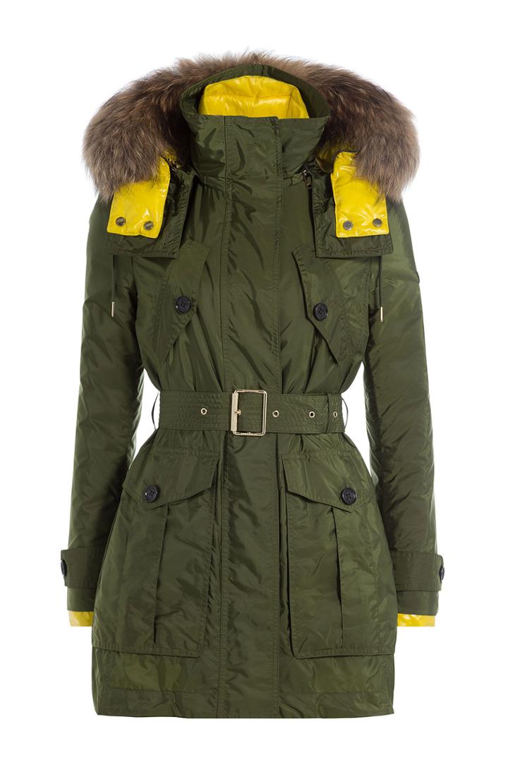 Burberry London Burberry London Chevrington Parka With Fur Trim - Green