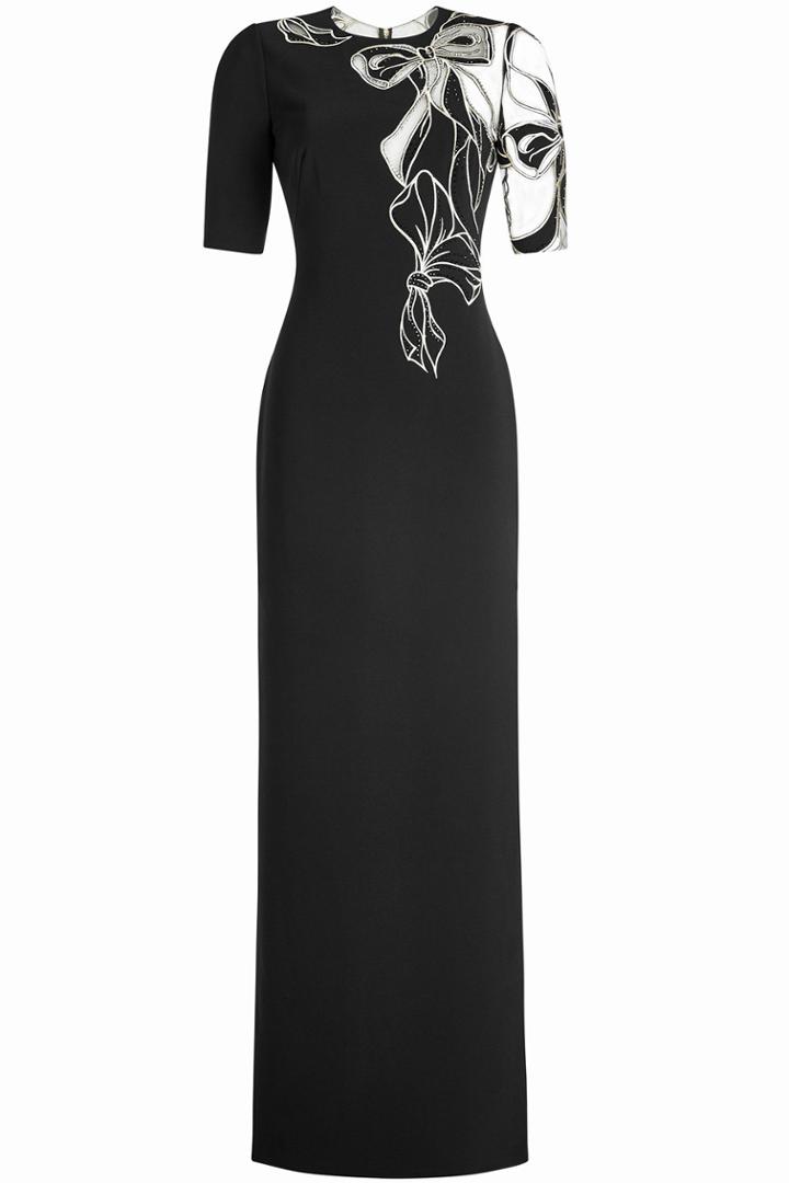 Jenny Packham Jenny Packham Printed Crepe Gown