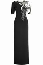 Jenny Packham Jenny Packham Printed Crepe Gown