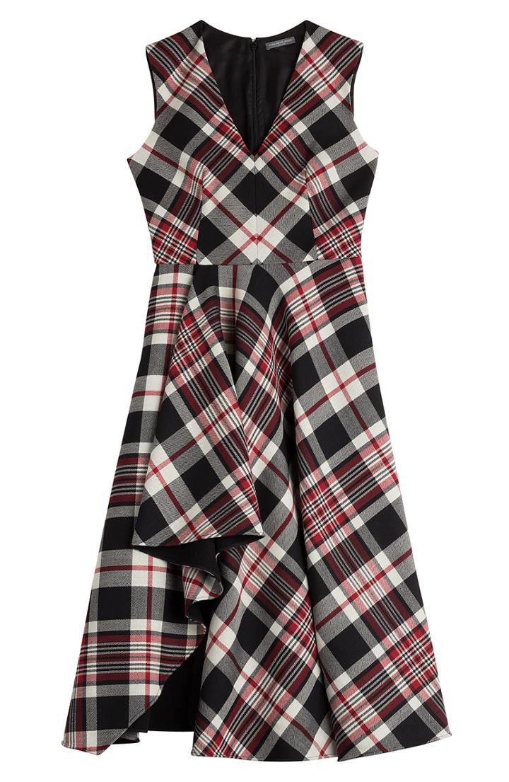 Alexander Mcqueen Virgin Wool Tartan Dress