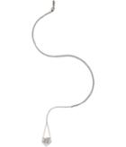 Susan Foster 18k White Gold Necklace With Rose Cut Diamond Dagger