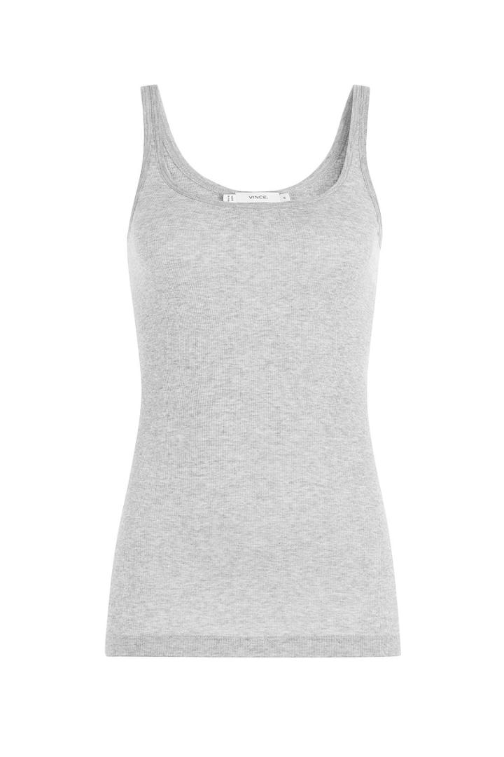 Vince Vince Cotton-jersey Tank - Grey