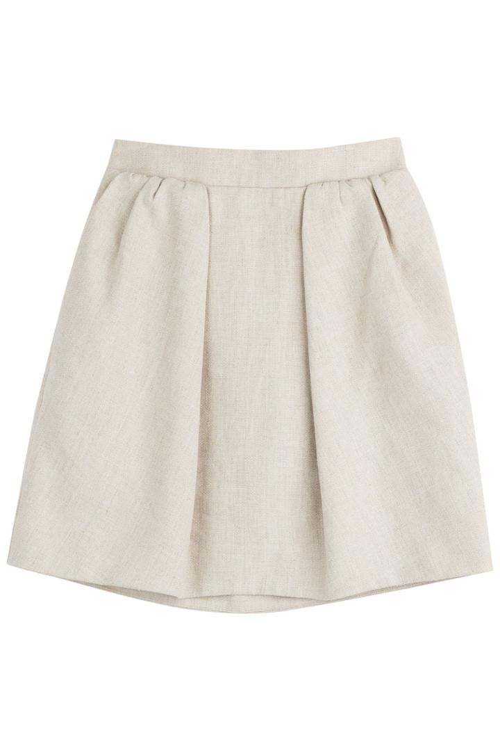Carven Carven Linen Skirt - Beige