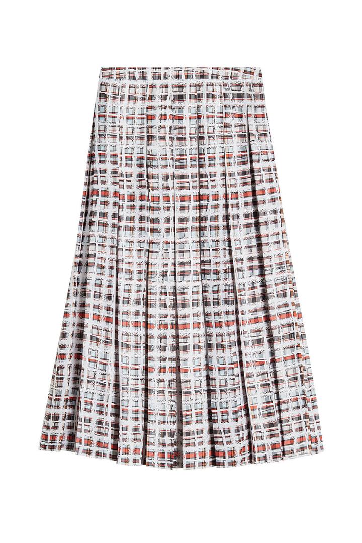 Burberry Burberry Farnborough Pleated Silk Skirt