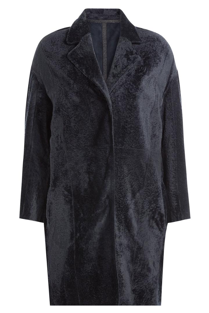 Yves Salomon Yves Salomon Sheepskin Coat - Blue