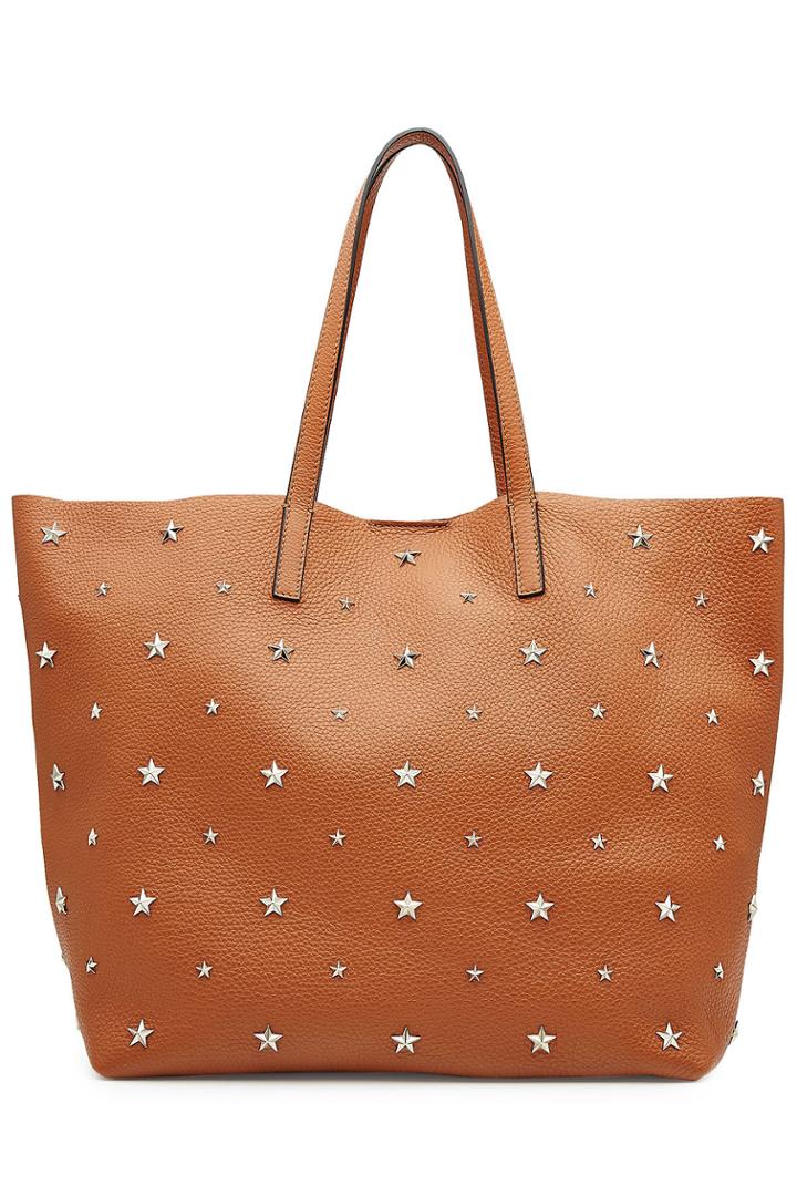 R.e.d. Valentino R.e.d. Valentino Embellished Leather Tote - Brown