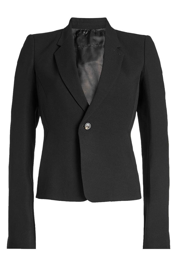 Rick Owens Rick Owens Cropped Blazer With Wool