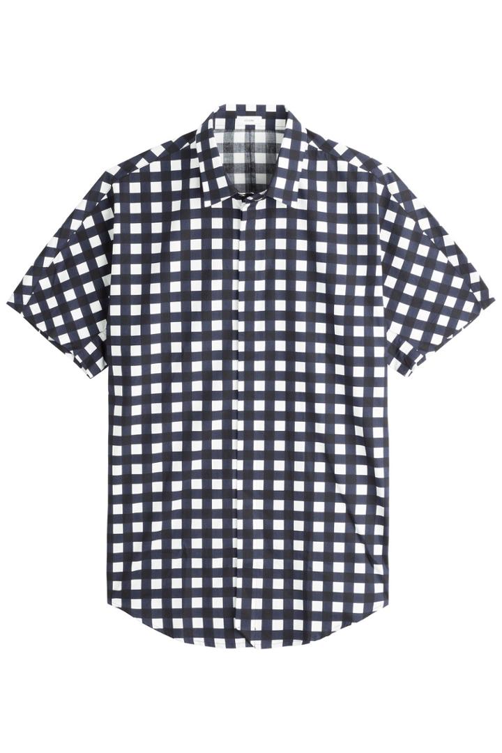 Joseph Joseph Cotton Check Short Sleeve Button-down - Multicolor