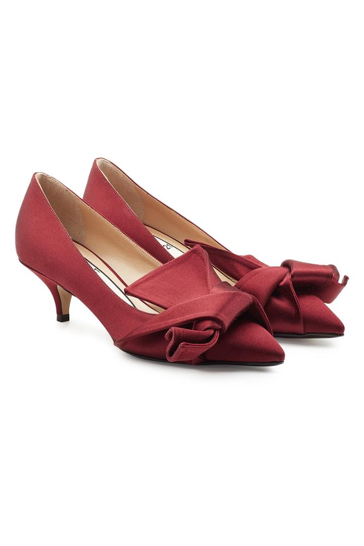 N°21 N°21 Satin Kitten Heel Pumps