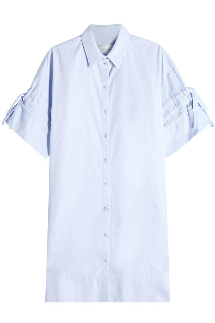 Victoria Victoria Beckham Victoria Victoria Beckham Tie Cuff Cotton Shirt Dress