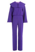 Emilia Wickstead Emilia Wickstead Wool Crepe Jumpsuit - Purple