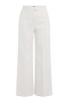 Msgm Msgm Cropped Wide Leg Pants - White