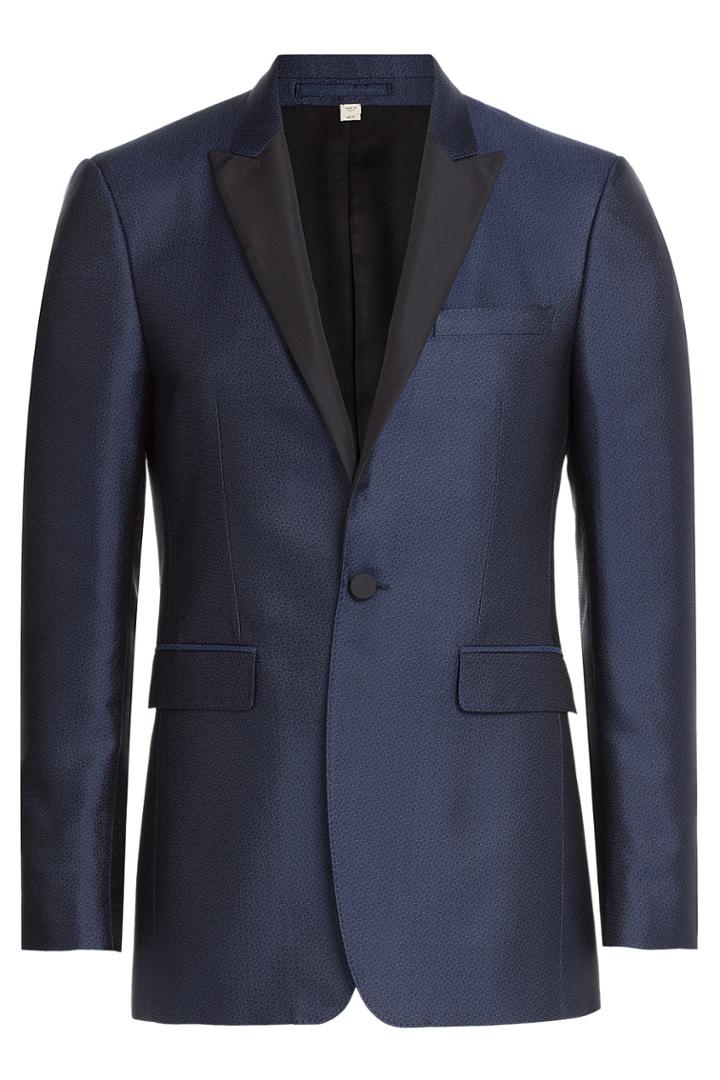 Burberry London Burberry London Silk Jacquard Blazer - Blue