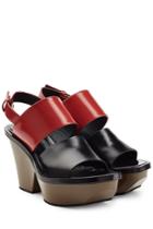 Marni Marni Colorblock Leather Platform Sandals - Multicolor
