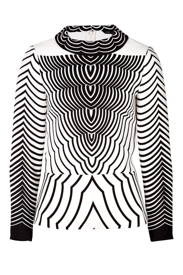 Marc By Marc Jacobs Marc By Marc Jacobs Radio Waves Print Top - None